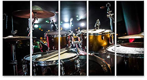 art up your life Bild Bilder auf Leinwand Schlagzeug auf der Bühne Warnung - authentische Aufnahmen mit hohem Iso unter schwierigen Lichtverhältnissen Etwas leichte Körnung und verschwommene Bewegu