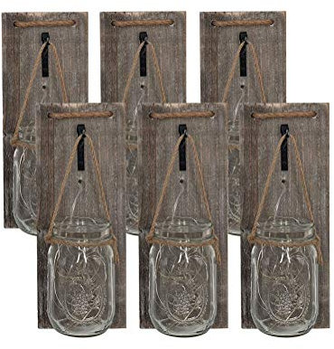 ISOTRONIC LED Lampe (6er Set) Leuchte Laterne, Hängeleuchte für Bad, Haus, Garten, Balkon und Außen Einmachglas Vorratsglas Deko für Party, Fest, Hochzeit (transparent)