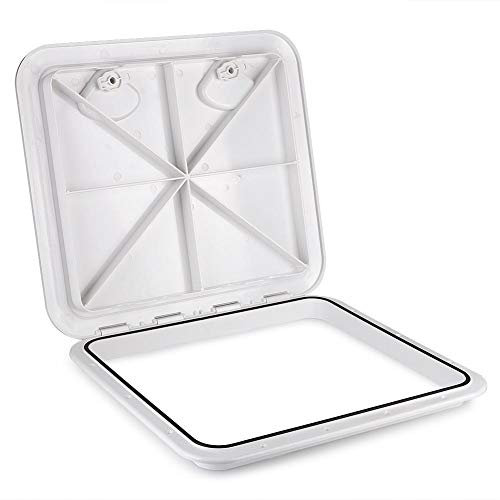 Qiilu Anti-UV Deck Hatch Lid, Square Marine Deck Hatch Lid Yacht RV Boat Accessories 460x510mm/18.1x20.1in RE-460-510