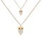Ouran Owl Pendant Necklace for Women, Double Layers Rose and Gold Silver Plated Stainless Steel Chain Necklace with Crystal
