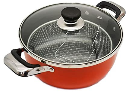 Friteuse Avec Panier, Parfaite Pour Le Poulet, Les Crevettes, Les Frites Et Plus, Friteuse Facile à Nettoyer,A