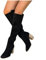 Lomelomme Damen-Stiefel Overknees Stiefel: Mit Absatz High Heels Stiefel Langschaftstiefel Einfarbig Schlupfstiefel Winterstiefele Damenstiefel Herbst Winter Sockenstiefel, Schwarz, 39 EU