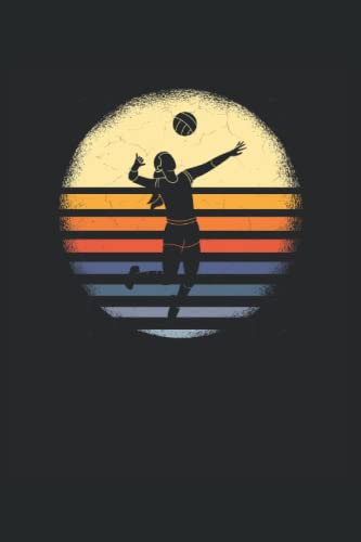 Vintage Volleyball Volleyballspielerin Notizbuch Für Frauen Mädchen: Geschenkidee für Volleyball Spieler | Volleyball Geschenk | Beachvolleyball | ... Kariertes Notizbuch (6x9 Zoll) mit 120 Seiten