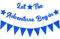 Elicola Let The Adventure Begin Banner für Abschlussfeier, Abschlussfeier, Party-Dekoration, Ruhestandsparty, Bon Voyage Party, High School Abschlussdekoration, Blau
