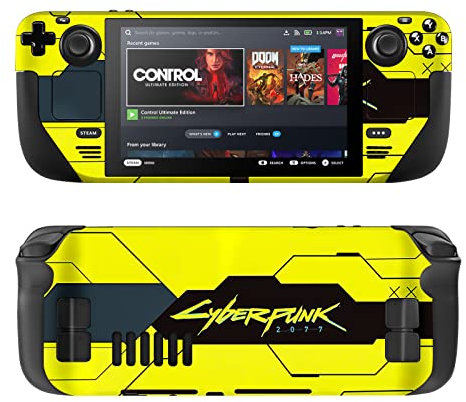 DLseego Skins für Steam Deck, Benutzerdefinierte Aufkleber, PVC-Materialabdeckung für Steam Deck, Kratzfest, Verschleißfest,Cyberpunk