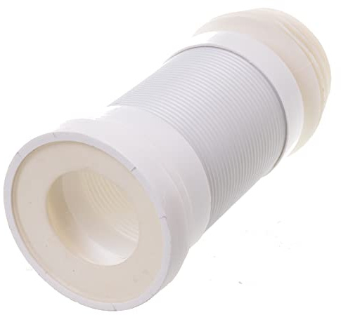 Aqbau® WC Anschluss Flex ausziehbar 280–550 mm – WC Anschlussstutzen Ø90 oben/Ø110 unten (DN110), WC Anschlussrohr flexibel, Abflussrohr WC Anschluss, schneller Einbau, Winkel flexibel
