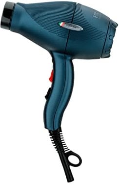 GAMMAPIU' Professioneller Haartrockner E-T.C. Licht, Ionengenerator, Haarföhn, Leicht, Leise, Leistungsstark, 3 Geschwindigkeiten, Gewicht 430 g, W 1800-2100 (SCHUKO-Stecker 2023, Blaugrün)