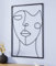 Wandbild Madame Gesicht aus Metall, matt schwarz, modern & abstrakt, Wanddekoration, Wandschmuck
