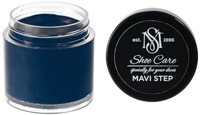 MAVI STEP Crème Réparation & Recoloration Cuir - Combleur Fissures - Canapés, Chaussures - Restaure Couleur & Répare Éraflures - 317 Bleu Vif Foncé