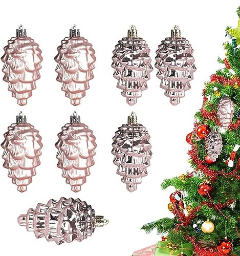 Weihnachtskranz Tannenzapfen – natürliche Tannenzapfen für Weihnachten Herbst | auf Tannenzapfen bemalte Ornamente Glitzer Tannenzapfen Weihnachten Ornament für Handwerk Herbst Erntedankfest Fulenyi