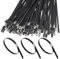 Faankiton 200 Pezzi Fascette Metalliche, Fascette Acciaio Inox Autobloccanti, Stringicavo Acciaio, Fascette Cerniera Inox, Fascette Metallo, Fascette in Acciaio Inossidabile (4.6 * 300mm, Nero)
