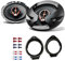 Pioneer TS-R1750S Lautsprecher mit Einbauset passend für Opel Adam ab 2013 Türen vorne 500 Watt 165mm 3 Wege Koax