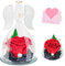 ANBET Ewige Rose im Glas Geschenke für Frauen Engel Glasrose Unendliche Rose Red Infinity Rosen Schwiegermutter Geschenke Muttertag Sisters Freundin Geburtstag Jahrestag