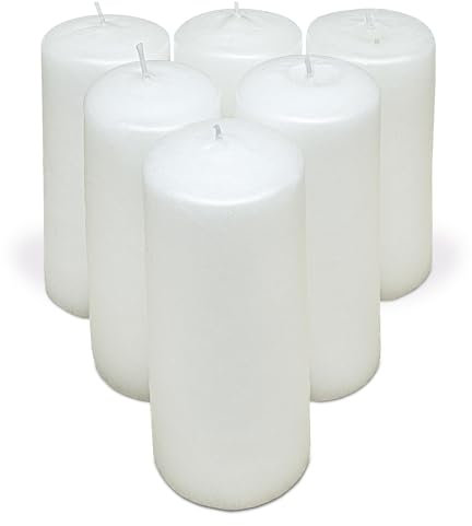 COM-FORT HOUSE- Velas Blancas | Pack velas de 6 Unidades | Velas 6x15cm | Tealight | Velas Decorativas Sin Perfume |