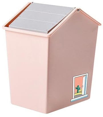 DIKACA poubelle de bureau poubelle avec couvercle basculant mini poubelles décor poubelle pour voiture poubelle pratique porte-poubelle de chambre couvercle pivotant petite poubelle fille