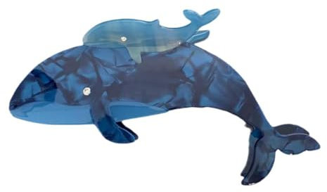 DTREELS Haifisch-Wal-Haarklammern, Wal-Haarspangen, niedliche Tierform, Haarklammern, Haarstyling-Zubehör, Zelluloseacetat-Haarspangen, Hai-Haarspange für Damen