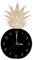 perfk Ananas-Frucht-Wanduhr, modern, leise, leise, minimalistisch, dekorative Uhr, Wandbehang, Dekor für Büro, Heimdekoration, Schwarz