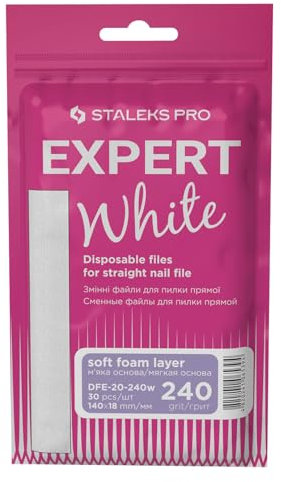 STALEKS Staleks Pro Expert 20 - Lime usa e getta per unghie dritte, base morbida, grana 240 (30 pezzi)