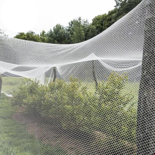 PE Filet Anti Grele Cerisier, Réutilisable Potager pour Protéger Balcons Jardins Clôtures Vergers(Blanc)(5x5m)