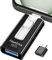 GNASEET USB Stick 256GB für Phone, 4 in 1 USB Speicherstick für Phone/Pad/Android Handy/PC, USB 3.0 Memory Stick High-Speed Flash Laufwerk, Phone Externer Speichererweiterung Fotostick, Schwarz