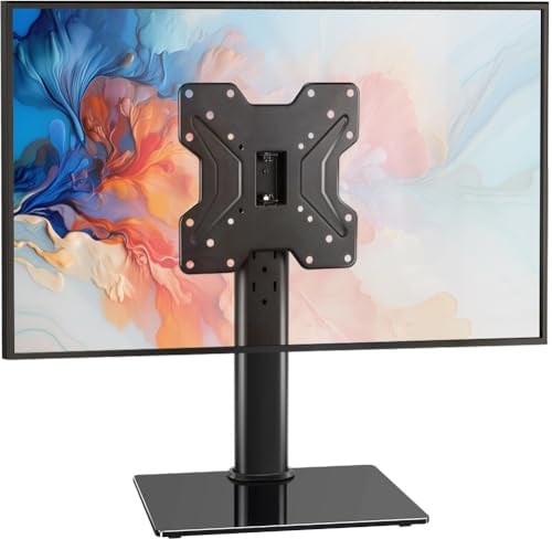 BFTOU Soporte Universal de TV para televisores de 13 a 43 Pulgadas, Giratorio de 4 Niveles de Altura Ajustable, Soporte de Soporte de TV soporta hasta 80 Libras