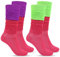 2 Paar Neon Slouch Socken Damen Knit Schoppersocken Extra Lange 80er Jahre Party Outfit Thermosocken Neon Freizeitsocken Gestapelte Hohe Stiefelsocken Retro Punk Streetwear
