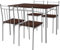 ML-Design Esstisch mit 4 Stühlen, Eiche dunkel, Essgruppe Set 5tlg für 4 Personen, Holz, Esszimmerstühle mit Metallbeinen, Küchentisch Set, Esszimmergarnitur, Sitzgruppe für Esszimmer Wohnzimmer Küche
