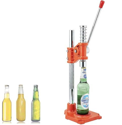 Machine De Capsulage Manuelle, Capsuleuse De Bouteilles Bière Avec Base Antidérapante, Capsulage Haute Efficacité Et Hauteur De Capsulage Réglable, Pas Besoin D'électricité, Pour Bouteilles De Vin