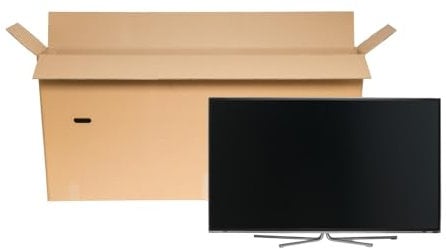 karton-billiger | Carton d'expédition pour téléviseur/TV jusqu'à 60, emballage, 1600 x 200 x 800 mm, double cannelure – Dimensions de la sangle DHL