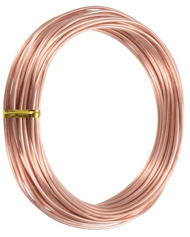 M METERXITY 99.9% Soft Copper Wire, 15 Gauge 33FT Pure Copper Wire for DIY Crafting/Jewelry Making/Gardening Plant/Beading, Craft Wire [1.5mm, 10M]