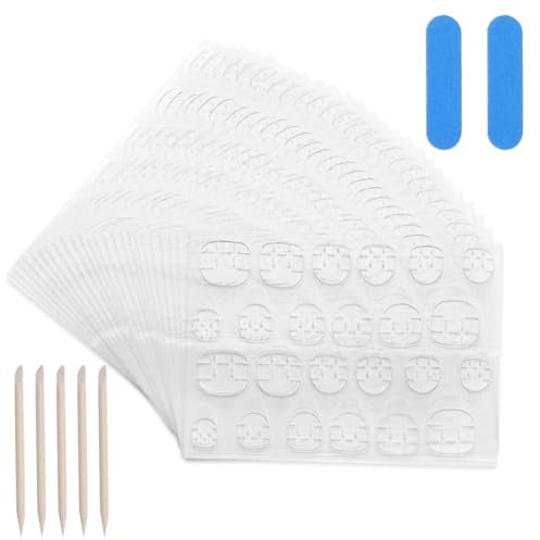 XPEX 30 Piezas Pegamento para Uñas Adecuado para Niños, Pegamento para Uñas Postizas, Adhesivo para Uñas de Doble Cara, Pegatinas para Uñas Postizas, Autoadhesivo Transparente, Cinta Adhesiva