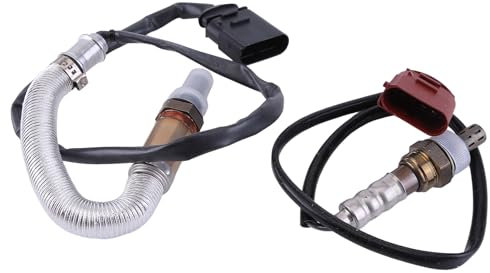 BYNYXI 2x Lambdasonde vor und nach Kat für 1.2 40/44 KW Fabia Polo 9A 9N 1.2 Ibiza 3 6L1 6Y2 6Y5 1.4 2001-2014 Lambdasensor Regelsonde vor Kat und Diagnosesonde nach Katalysator Sensor OZA532-V4