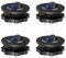 4 Stück Kippschalter 20 A/12V 3 Pin Rund EIN/AUS Schalter Wasserdicht Wippschalter mit LED Licht für Auto Marine Boot Beleuchtet KFZ Yacht, Blau