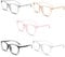 BIgGouannie 5 Pcs Blue Light Blocking Glasses Fashion Circular Frame Gaming Glasses Computer Screen Filter Glasses Anti Headache Eye Strain Glasses Reading Glasses for Women Men Daily Use