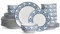 JODEVI Ensemble de vaisselle, 24 pièces, service de table en grès, Service Vaisselle 8 personnes, avec 8 Assiettes Plates, 8 Assiettes à Dessert, 8 Bols à Céréales