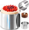 Retoo Tortenring Verstellbarer Kuchenring Durchmesser 16-30 cm Hoche 12 cm Backrahmen Rund Tortenform Backzubehör Edelstahl Stabiler Backring Torten Zubehör für Desserts Dekorieren Silber