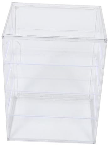 GLEAVI Transparente 4-stöckige Brotvitrine Aus Lebensmittelechtem Material Mit Verstellbaren Ebenen Magnetischer Tür Für Küchenarbeitsplatte Vielseitige Gebäckaufbewahrung Für Brot Muffins Und Bagels