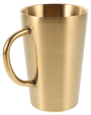 WEKADRIN Double Wall Insulated Mug Stainless Steel Cup for Coffee Tea Hiking Camping Office Ergonomic Handle