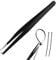 BOXOB Cable Tie Opener Tool, Black Stainless Steel Zip Tie Cutters Reusable Zip Ties Remover Tool for Nylon or Plastic Zipper Tape Removal Accessories
