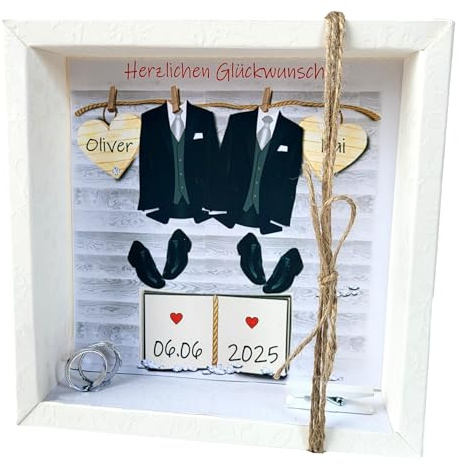 Geldgeschenk Verpackung Männer Hochzeit Gay Mr&MR | personalisiert, Geschenkidee, schwules Paar