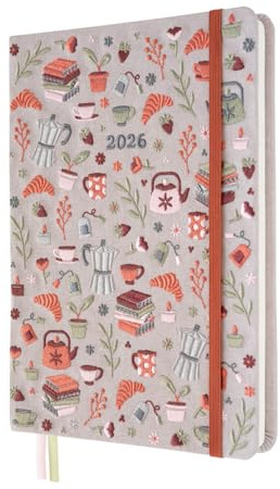 Kokonote Kalender 2026 Buchkalender Terminplaner 2026 A5 Cozy Roast 15 x 21,5 cm - Jahreskalender mit Wochenplaner - Planner Terminkalender 2026 A5