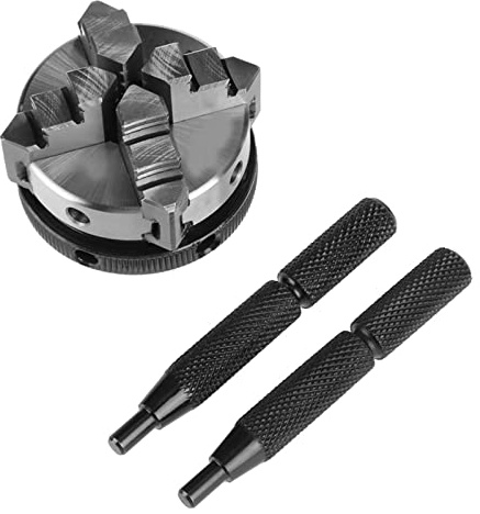 Mandrino autocentrante 4 ganasce 50mm per mini tornio legno MT1 - alta precisione e compatto, ideale per trapano JTO 06 e lunetta per mandrini piccoli