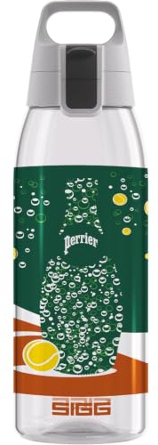 SIGG - Tritan Renew Transparent Water Bottle - Total Clear ONE Roland Garros - Suitable For Carbonated Beverages - Dishwasher Safe - Leakproof - Lightweight - Scratch Resistant - BPA Free - Green - 1L