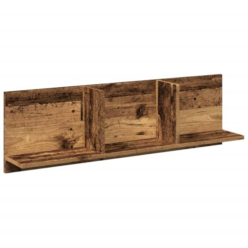 KUTYWEXFM Wandschrank 100x16,5x30 cm Hängeschrank Altholz-Optik