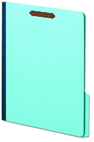 Globe Weis Pendaflex Pressboard Fastener Folders, Letter Size, Light Blue, 2 Expansion, 1/3 Cut, 25/BX (61542)