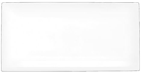 ASA 1926013 Teller rechteckig - Porzellan - weiß 29 x 14,5 cm