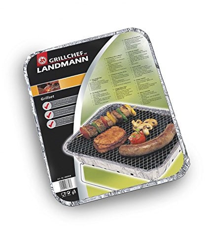 Landmann 0600EN – Grill (Silber, rechteckig, Tisch, 31 cm, 24 cm, 7.5 cm)