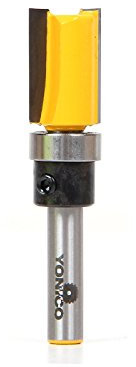 yonico 14123q Flush Trim 1/2 W x 3/4-Zoll H Router Bit Schaft Kugellager 1/4-Zoll-Schaft