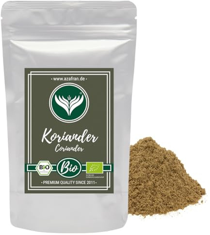 Azafran BIO Koriander gemahlen, Gewürz Pulver aus Koriandersamen/Koriandersaat 250g