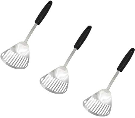 Chef Craft Stainless Steel Slotted Skimmer | 13-Inches Long | 3-Pack